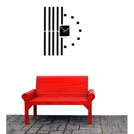 Moderné hodiny na stenu vyrobené z plastu. Vlastná výroba, X-momo