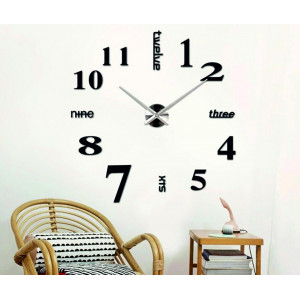 Modern wall clocks. 3D mirror clock as a picture