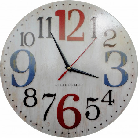 Drevené hodiny obraz ROSE . Fi 34 cm