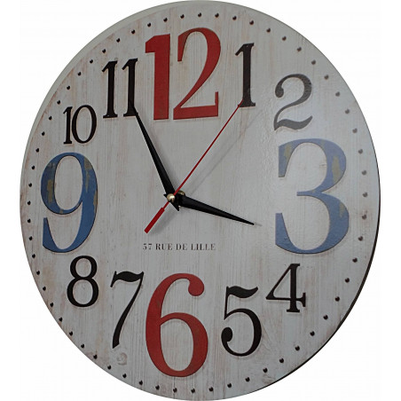 Drevené hodiny obraz ROSE . Fi 34 cm