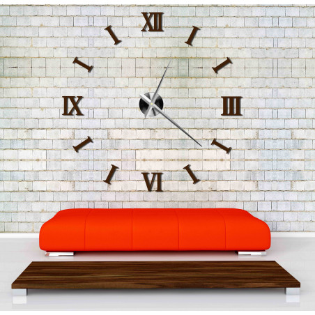 Wall clock as picture, own production, clock made of plastic.