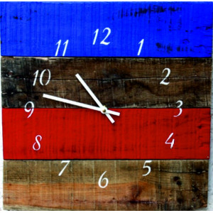 Sentop Drevené hodiny na stenu farebné akrylátové D40151