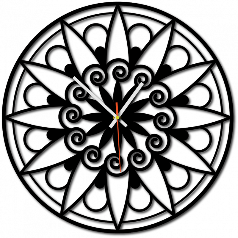 Moderné hodiny na stenu, Nástennée hodiny ako darček, 3D Hodiny mandala.