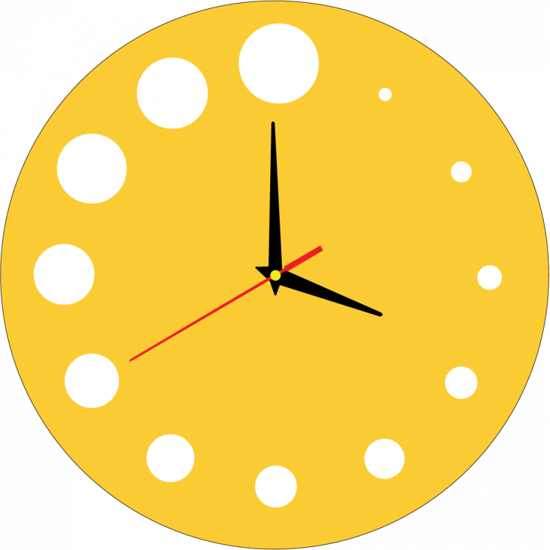 Moderné hodiny na stenu vyrobené z plastu. Vlastná výroba, X-momo