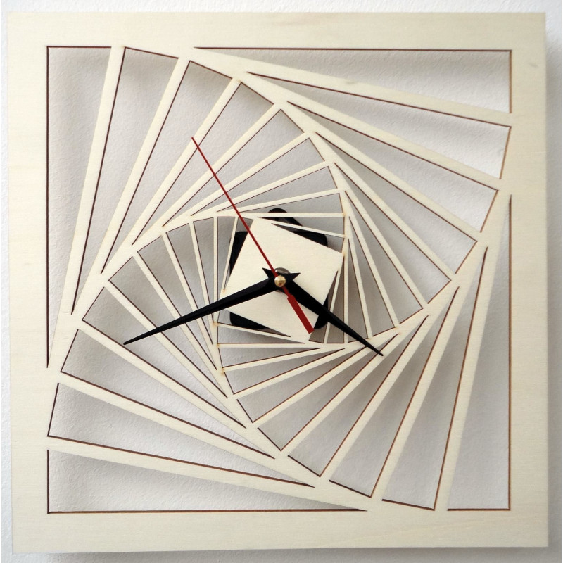 Moderné hodiny na stenu, nástenné hodiny z dreva, preglejka