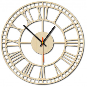 Sentop - Rímske drevené hodiny BANA preglejka X0068 i čierne