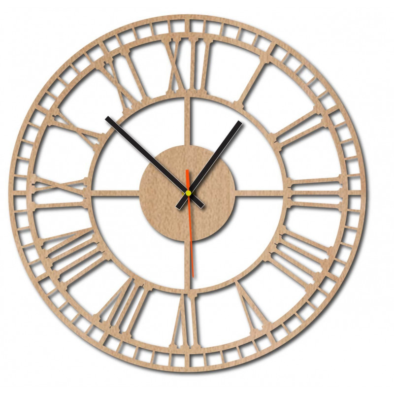 Moderné hodiny na stenu, nástenné hodiny z dreva, preglejka