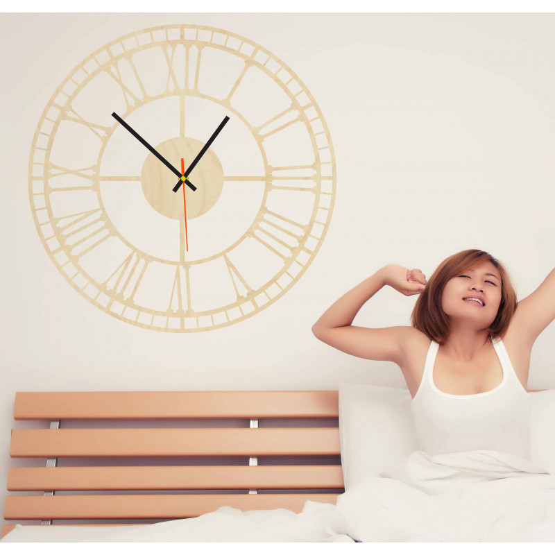 Moderné hodiny na stenu, nástenné hodiny z dreva, preglejka