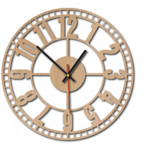 Stylesa - Drevené nástenné hodiny topoľ X0070