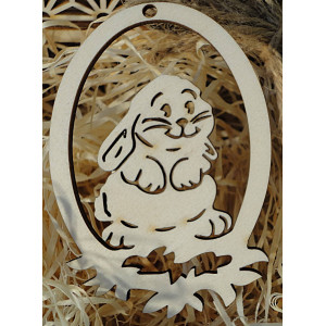 Easter rabbit color, size 57x80 mm