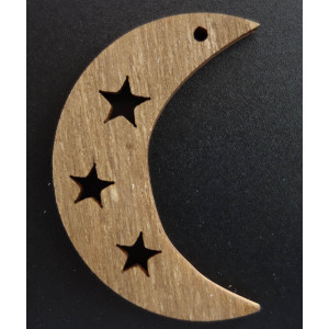 Ornaments for Christmas tree - Moon, height: 58mm