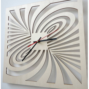 Modern wall clock made of plywood-AMORI