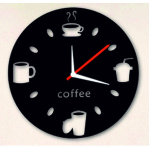 Wall clocks mirror peace Coffee bleck