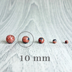 Jasper leopard - bead mineral - FI 10 mm