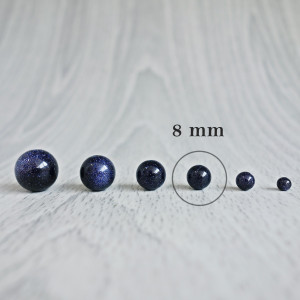 Aventurine blue - bead mineral - FI 8 mm