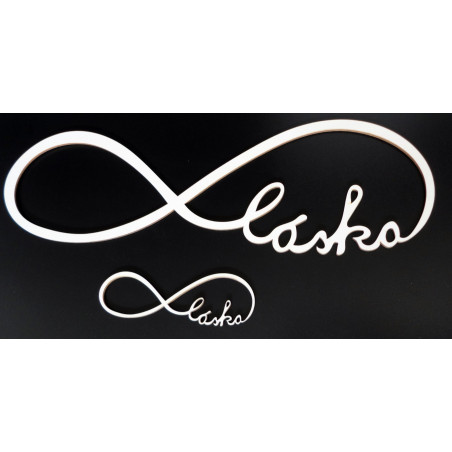 Drevený nápis. Večná láska. Rozmer: 500x 164 mm