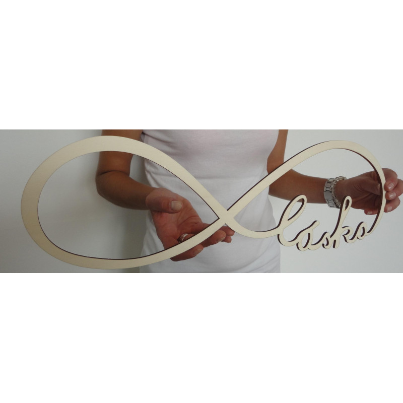 Drevený nápis. Večná láska. Rozmer: 500x 164 mm