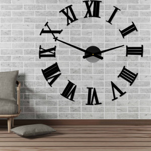 Wall-mounted wall clock of Roman 2D plexi