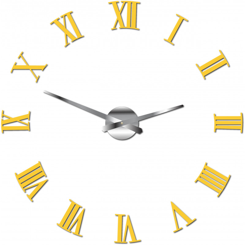 Nalepovacie nástenne hodiny rímske 2D plexi