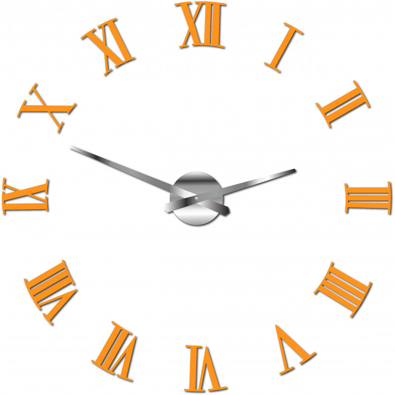 Nalepovacie nástenne hodiny rímske 2D plexi