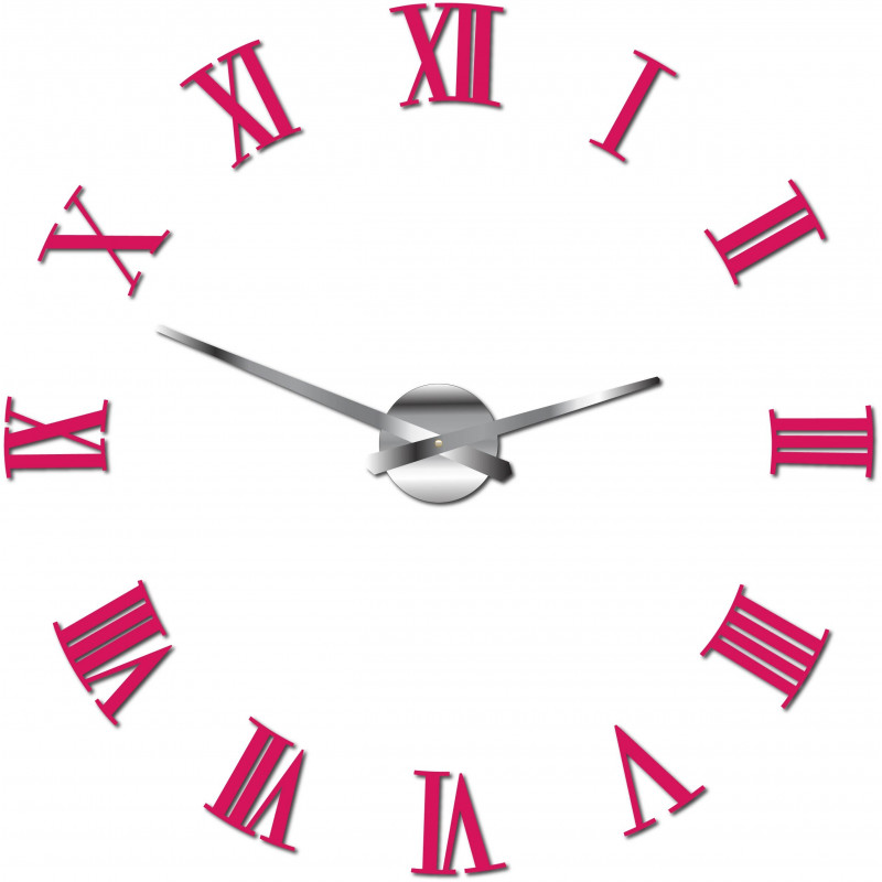 Nalepovacie nástenne hodiny rímske 2D plexi