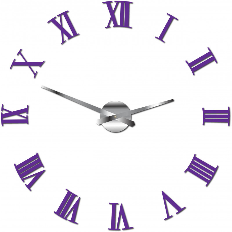 Nalepovacie nástenne hodiny rímske 2D plexi