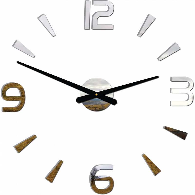 Moderné nástenne hodiny nalepovacie Stor  2D plexi