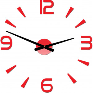 Moderné nástenne hodiny nalepovacie Stor  2D plexi 2