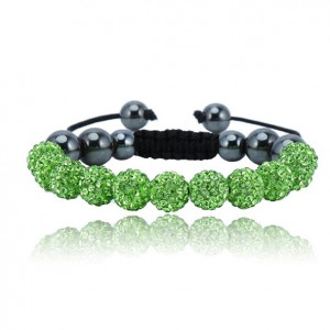 Shamballa bracelet - GREEN DANILO