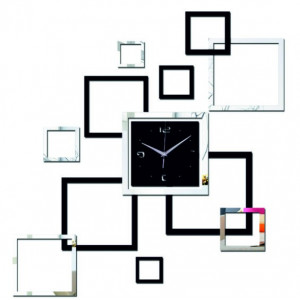 Moderné nalepovacie hodiny (hodiny na stenu štvorce ) DESING JOHN XL