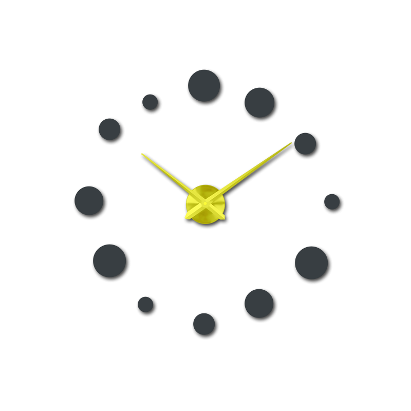 Veľké nástenné hodiny bodka (moderné hodiny na stenu) DEKORAJ