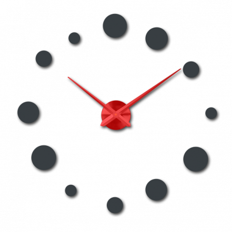 Veľké nástenné hodiny bodka (moderné hodiny na stenu) DEKORAJ