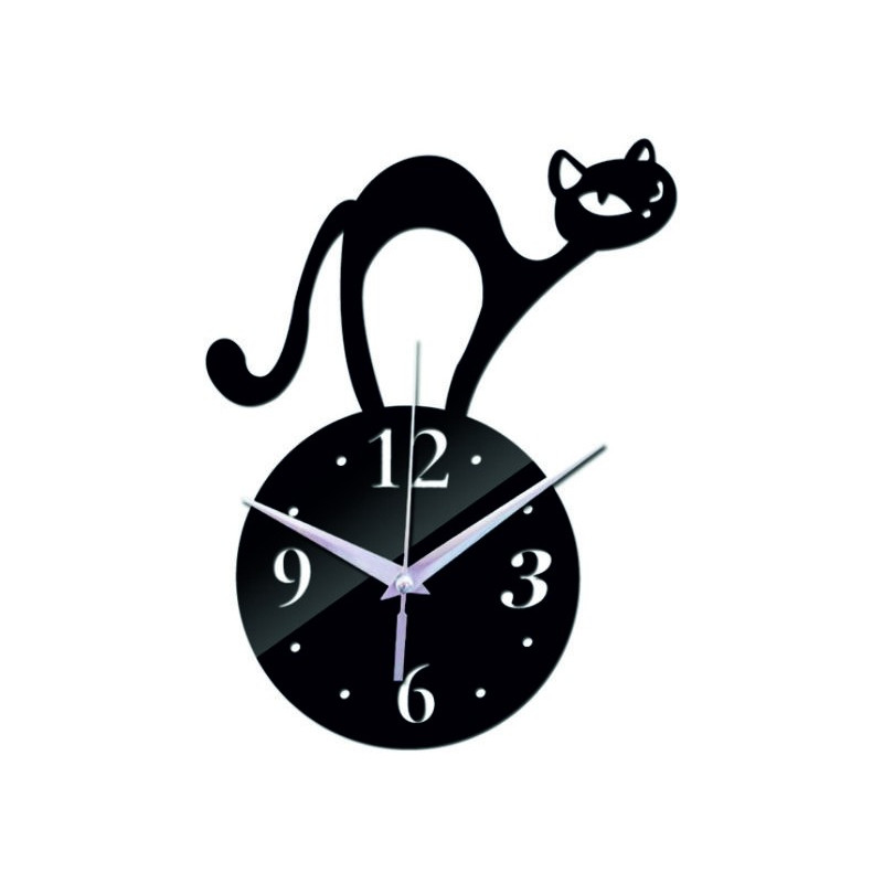 Кішка настінного годинника (дзеркальний годинник на стіні кішки) SIMON
