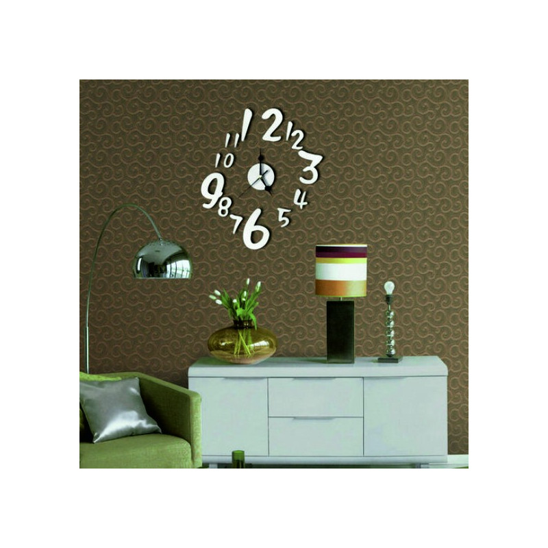 Nástenné hodiny čísla ( zrkadlové hodiny na stenu ) HOLANDIA