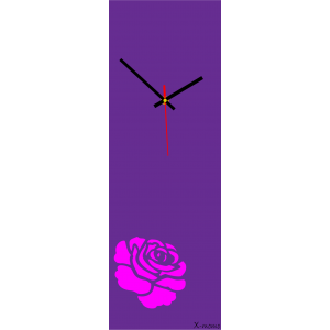 Wall clock rose (modern clock on the wall) color: rose pink