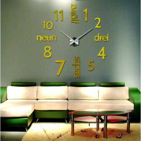 Moderné hodiny na stenu DIY DRIWAL 3D