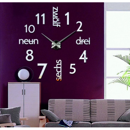 Moderné hodiny na stenu DIY DRIWAL 3D
