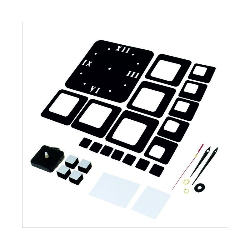 Nalepovacie hodiny na stenu štvorec moderné 50x40 cm FIGARO