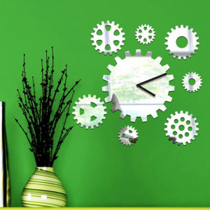 Wall clock mirror Time Machine, 30x30 cm