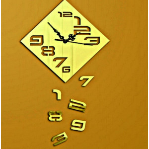 Wall clock Falling numbers, 35x35 cm