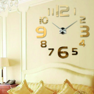 Gold wall clock wealth.