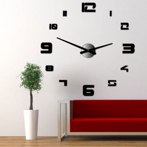 Wall clock sticking big DIY STRONGO plexiglass
