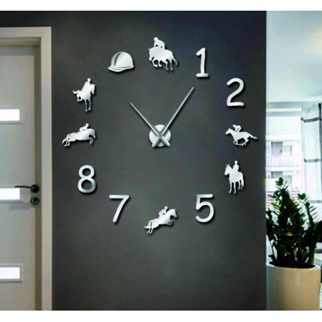 Nástenné hodiny Rodeo Kone jazdec 3D DIY HOME