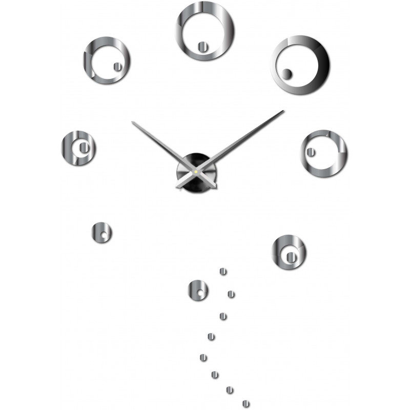 Hodiny na stenu velké kruhy nalepovacie DIY SVARBACH