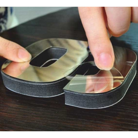 Nástenné hodiny zrkadlo HOPARTI 3D DIY hodiny ako obraz