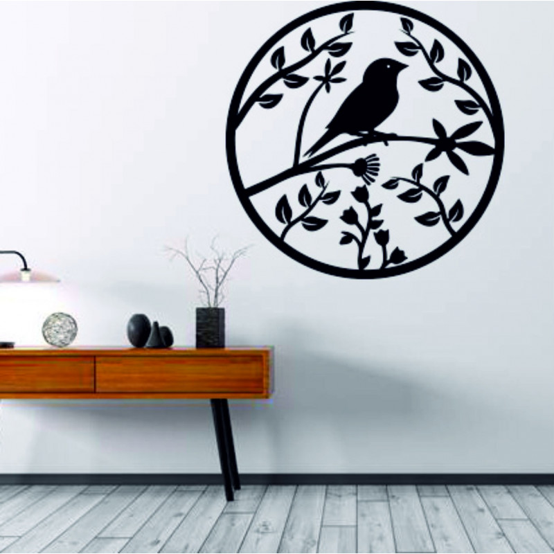 Drevený obraz na stenu z preglejky už je jar štebot vtáka.