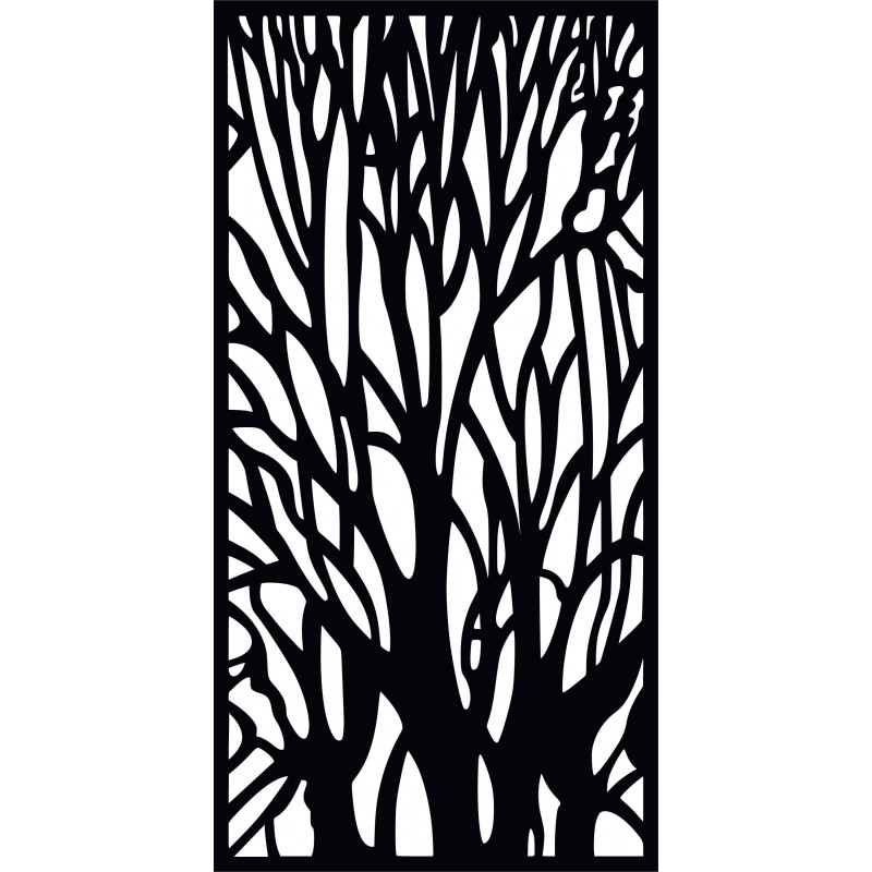 Drevený obraz na stenu silueta konáre z preglejky strom  FIBIS