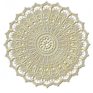 Mandala kvet pokoja drevený obraz na stenu z preglejky SILVIA 2