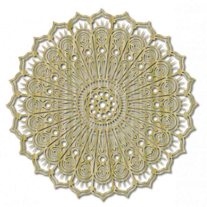 Mandala kvet pokoja drevený obraz na stenu z preglejky SILVIA