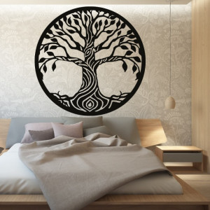 Wall painting of a tree made of poplar plywood BIDHIA